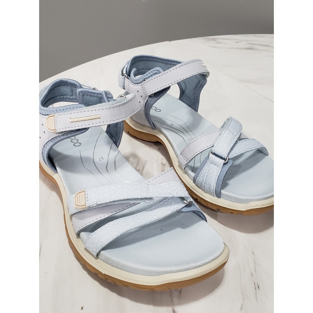 ECCO OFFROAD ROAM WOMENS OUTDOOR SANDALS NUBUCK SIZE 37 EU (6-6.5 US) pale blue - Picture 6 of 7